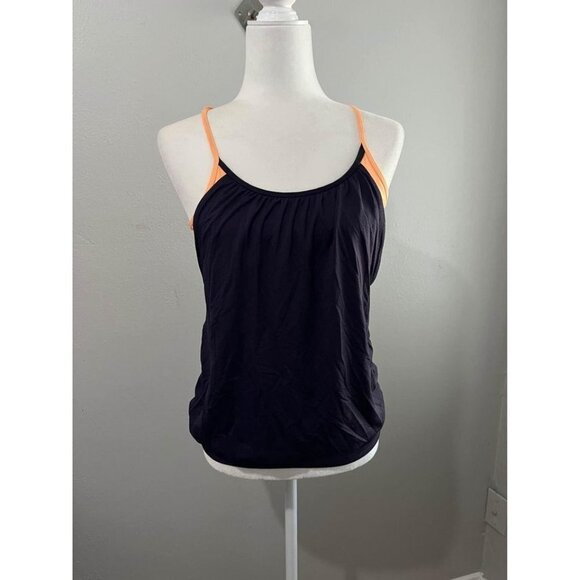 Lululemon No Limit Tank Top Navy Blue And Orange Size 4 - Picture 2 of 10